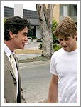 Peter Gallagher and Benjamin McKenzie in The O.C.