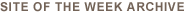 site of the week archive